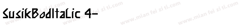 SusikBodItaLic 4字体转换